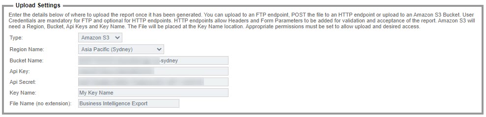 Amazon S3 Report Upload