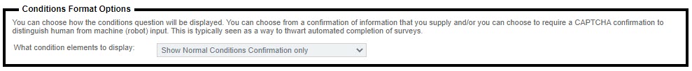 CAPTCHA Conditions Format Options