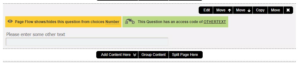 Numeric Grid Other Specify Single Line Text Question