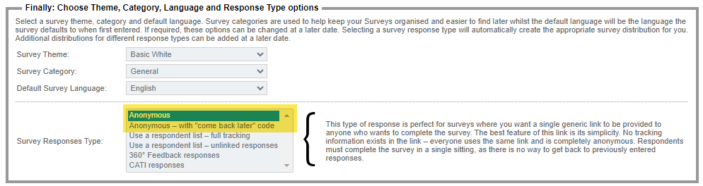 Panel Create Survey