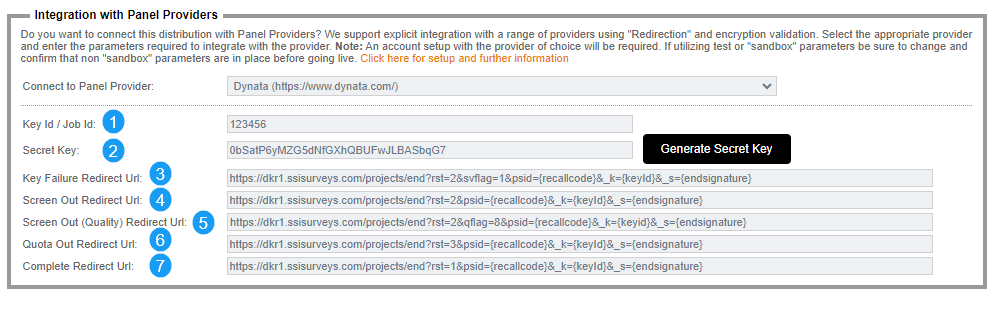 Panel Distribution Parameters Setup