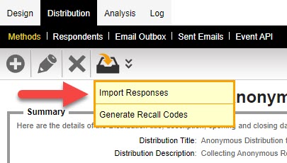 Pre-fill Survey Import Anonymous Responses