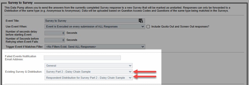 Survey to Survey Distribution